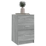 vidaXL Table de chevet Sonoma gris 40x40x63 cm Bois d'ingénierie