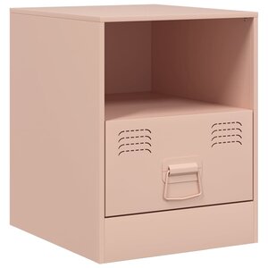 vidaXL Table de chevet rose 34 5x39x44 cm acier
