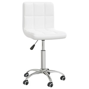vidaXL Chaise de bureau pivotante Blanc Similicuir