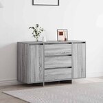 vidaXL Buffet Sonoma gris 120 x 41 x 75 cm Bois d'ingénierie