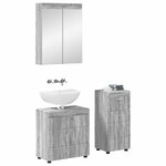 vidaXL Ensemble de mobilier de salle de bain TULUM Gris Sonoma