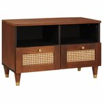 vidaXL Meuble TV Marron 70 x 33 5 x 46 cm Bois de mangue massif