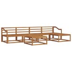 vidaXL Ensemble de canapés d'extérieur 6 Pièces Naturel