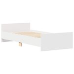 vidaXL Cadre de lit sans matelas blanc 100x200 cm bois d'ingénierie