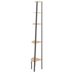 vidaXL Étagère d'angle 5 niveaux Marron clair et noir 45 5x31 5x180 cm