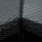 vidaXL Ensemble de bar de jardin 8 Pièces et coussins Résine tressée Noir