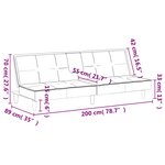 vidaXL Canapé-lit avec porte-gobelets vert foncé velours