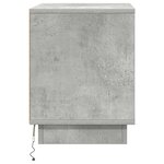 vidaXL Table de chevet avec éclairage LED Gris béton 44x34 5x45 cm