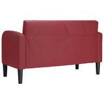 vidaXL Canapé causeuse rouge bordeaux 110 cm similicuir
