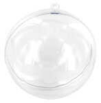 Boule en plastique cristal transparent 10 cm