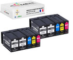 1500xl - 10 cartouches compatibles canon pgi-1500 xl pour imprimantes canon maxify - 4 noir  2 cyan 2 magenta 2 jaune