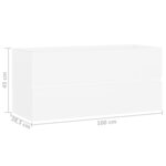 vidaXL Armoire d'évier avec lavabo intégré Blanc Aggloméré