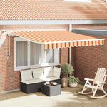 vidaXL Auvent Rétractable Jaune et Orange 350 x 250 cm