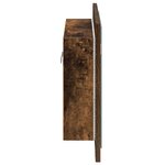 vidaXL Armoire à miroir LED Chêne fumé 60x12x45 cm Bois d'ingénierie