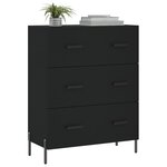vidaXL Buffet noir 69 5x34x90 cm bois d'ingénierie