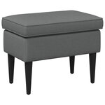 vidaXL Pouf Gris foncé 55 x 35 x 41 cm Tissu
