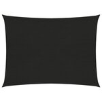 vidaXL Voile d'ombrage 160 g/m² Noir 5x6 m PEHD