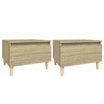 vidaXL Tables d'appoint 2 Pièces Chêne sonoma 50x46x35 cm Bois ingénierie