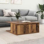 vidaXL Table basse Vieux bois 80 x 80 x 31 cm Bois d'ingénierie