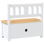 vidaXL Banc de rangement pour enfants Blanc et beige 60x30x55 cm MDF