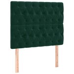 vidaXL Tête de lit Vert foncé 90x7x118/128 cm Velours