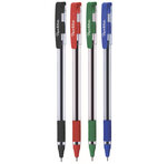 Paper mate brite - 5 stylos bille avec capuchon - noir  bleu  rouge  vert - pointe moyenne 0.7mm - sous blister