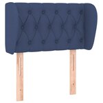 vidaXL Tête de lit avec oreilles Bleu 83x23x78/88 cm Tissu