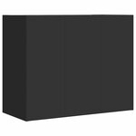 vidaXL Armoire murale noir 75x35x60 cm bois d'ingénierie