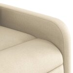 vidaXL Fauteuil de massage inclinable Crème Tissu