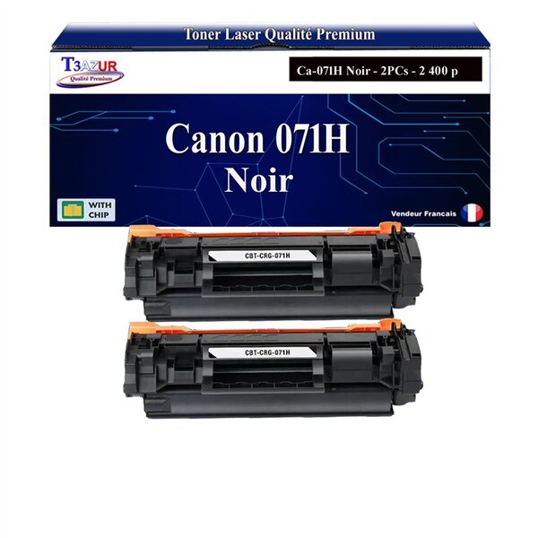 T3AZUR - 2x Toners compatibles avec Canon i-SENSYS LBP-122dw  MF-272dw  MF-275dw remplace Canon 057H Noir - 2 400 pages