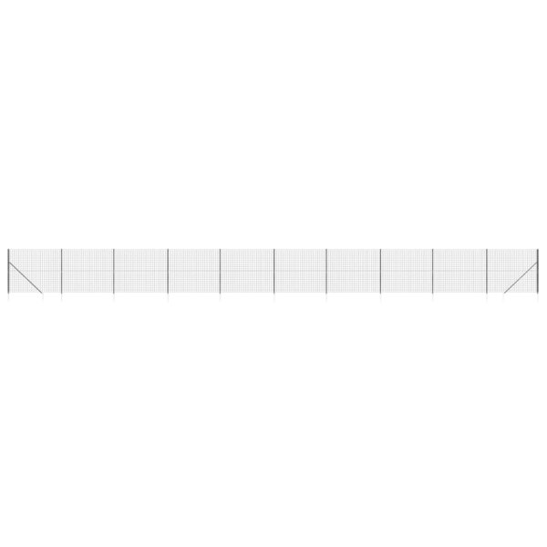 vidaXL Clôture en treillis métallique et ancrage anthracite 1 4x25 m