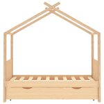 vidaXL Cadre de lit enfant avec tiroir bois de pin massif 80x160 cm