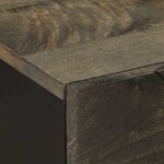 vidaXL Table de chevet noir 50x33x60 cm bois de manguier massif