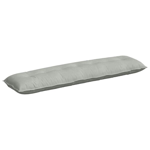 vidaXL Coussin de Dos Gris clair 200 x 50 cm Tissu en velours côtelé