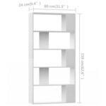 vidaXL Bibliothèque/Séparateur de pièce Blanc Bois d'ingénierie