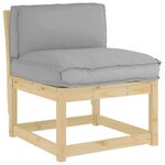 vidaXL Coussin pour dossier de palette Gris 80 x 40 x 12 cm