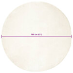 vidaXL Tapis en Fourrure Synthétique de Lapin Blanc Ø 160 cm Polyester