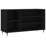 vidaXL Armoire à chaussures Noir 102x36x60 cm Bois d'ingénierie