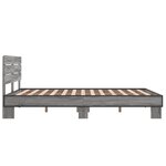 vidaXL Cadre de lit sonoma gris 120x200 cm bois d'ingénierie et métal
