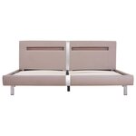 vidaXL Cadre de lit avec LED sans matelas cappuccino 160x200 cm