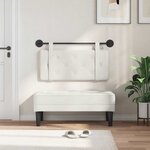vidaXL Tête de lit suspendue Avec lumière LED Blanc Simili cuir