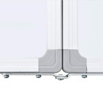 vidaXL Tableau blanc magnétique pliable 80x80x1 7 cm aluminium