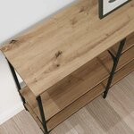 vidaXL Table console avec étagère chêne artisanal 160 x 29 x 80 cm