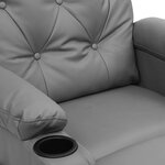 vidaXL Fauteuil inclinable électrique Gris Similicuir