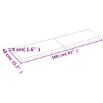 vidaXL Dessus de table marron foncé bois chêne massif traité