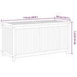 vidaXL Boîte de jardin 114x50x58 cm Bois massif de teck