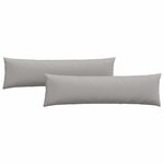 vidaXL Coussins de canapé 2 Pièces Gris 145 x 40 cm tissu