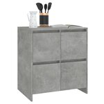 vidaXL Buffets 2 Pièces Gris béton 70x41x75 cm Bois d'ingénierie