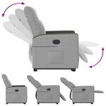 vidaXL Fauteuil inclinable gris nuage tissu