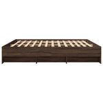 vidaXL Cadre de lit sans matelas chêne marron 180x200 cm